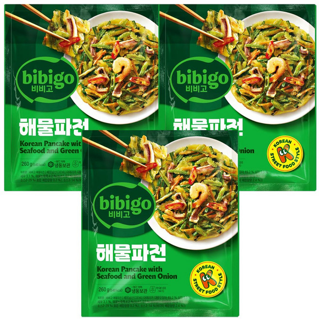 CJ 비비고 해물파전, 3개, 260g