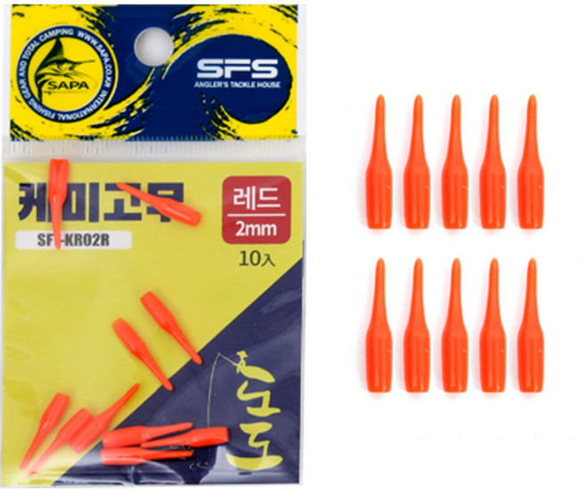 도도 케미고무 레드 2mm 케미꽂이 찌고무 민물낚시, 1개