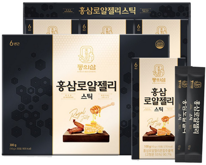 동의삼 홍삼로얄젤리스틱 10g x 30포, 1개, 300g