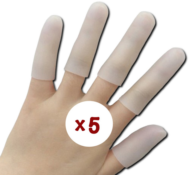 모다샘 골프 밴드 손가락 굳은살 보호 실리콘 골무 골프용품, 2세트, 스킨 S X5개