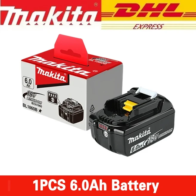 마키타 18V 6.0 충전식 배터리 LED 표시등 포함 고용량 마키타 무선 전동 공구 배터리, 07 1PCS 6.0Ah