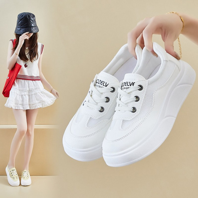 여성 학생 단화 망사 여름 스니커즈 여성 운동화