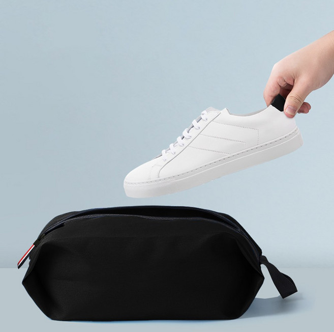 심플 골프 신발주머니 슈즈케이스 슈즈백 골프화 파우치, 1개, 블랙