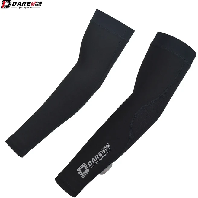 DAREVIE 1 쌍 남성용 사이클링 암 슬리브 50 SPF UV 보호 고탄성 야외 스포츠, 01 Asian-L, 02 Black