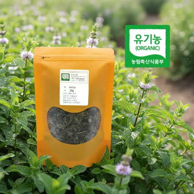 유기농 페퍼민트 잎차, 30g, 1개, 1개입