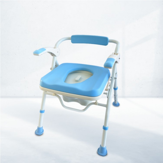 복지용구 이동변기 BFMB20 파스텔블루 보필 어르신변기 휴대용 원터치접이식 노인장기요양등급+좋은의료기 카탈로그, (파스텔블루)장기요양 감경 6%+좋은의료기 카탈로그, 1개