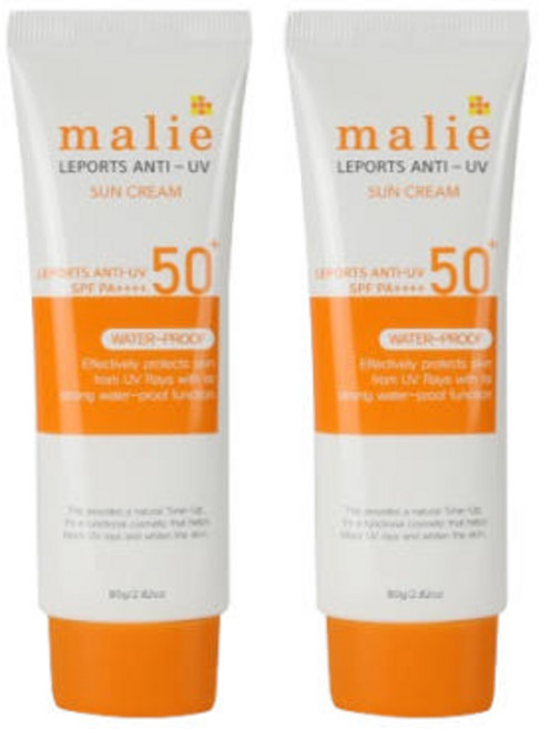 마리에 레포츠 안티유브이 워터프루프 선크림 80g (SPF50+ / PA++++), 2개