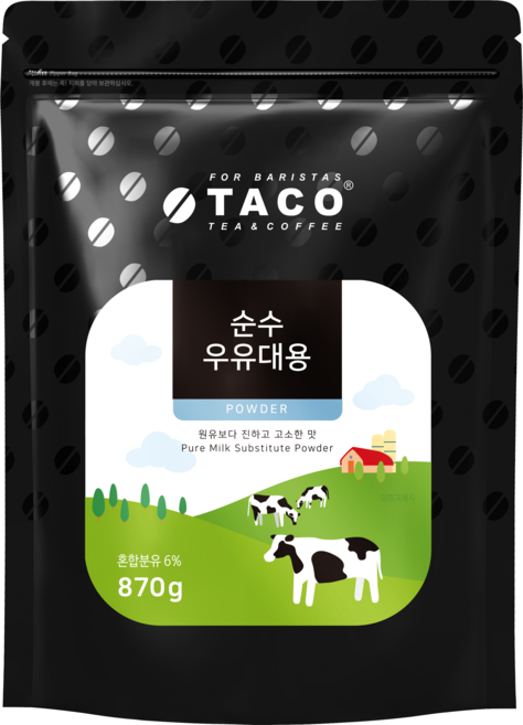 타코 순수 우유대용 파우더 870g, 3개