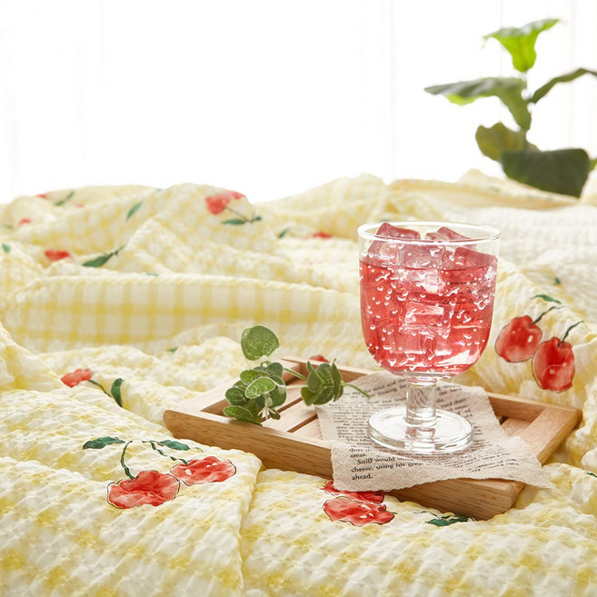 휴고하우스 후르츠 시원한 시어서커 여름 이불