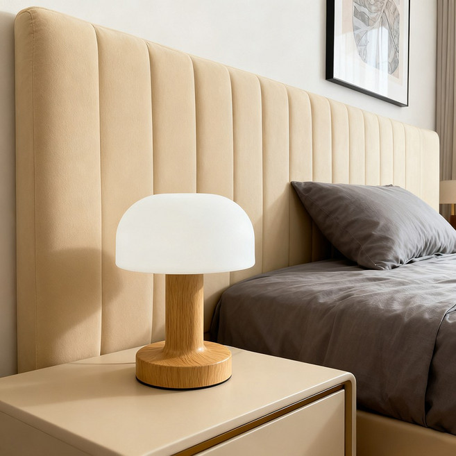 히즈엔 취침등 수면등 침실 무드등 조명, 우드