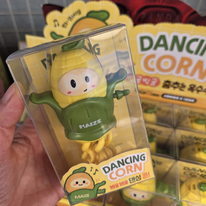 빙글빙글 댄싱콘 옥수수인형 춤추는인형 쓸데없는선물, 1개