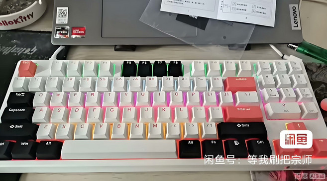 雷神 KG3089 破曉 89鍵 有線遊戲鍵盤 紅軸 鍵線分離 PBT 雙色鍵帽, 如圖所示, 詳情內介紹, 製造商軸