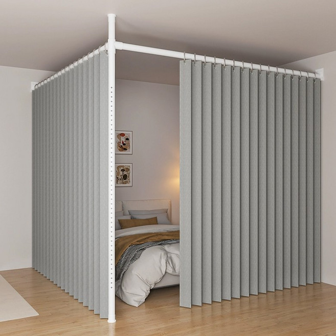 무타공 공간분리 파티션 칸막이 인테리어 행거형 사무실 원룸, 맞춤 가격 조정, 리넨그레이