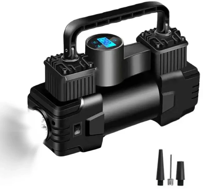 트럭 SUV 자동차 RV에 대 한 비상 LED 빛 풍선 펌프와 듀티 타이어 팽창기 공기 압축기 12V 150PSI, 01 12V