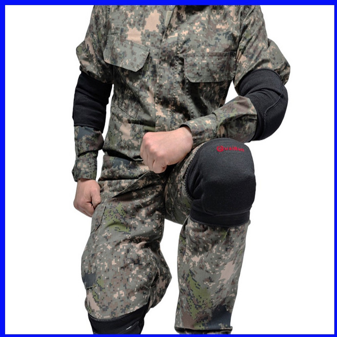 군대 군인 무릎보호대 팔꿈치보호대 세트 유격 각개전투 행군 콰이런 보호대, 1개