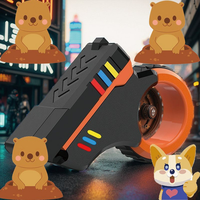 阿祖 SE 機械磁吸棘輪復合型段落指環 EDC 解壓玩具, 1個, 阿祖-【黑+橙】-初號機阿祖SE【青春版解壓】盒裝