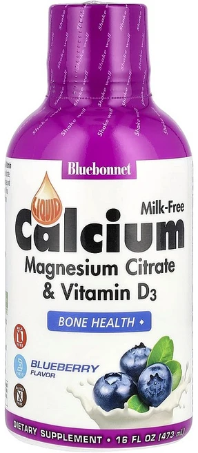 블루보넷 액상 칼슘 마그네슘 비타민D3 블루베리 473ml, 1개 - 쿠팡