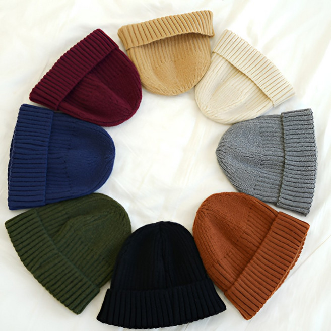 숏비니 골지 겨울 커플 남자비니