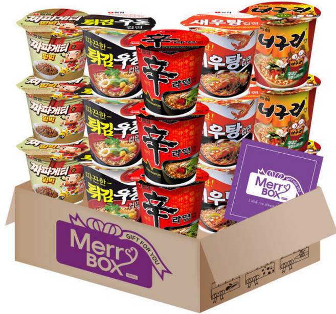 소컵라면세트 농심(신라면3+새우탕3+너구리3+튀김우동3+짜파게티범벅3), 1개