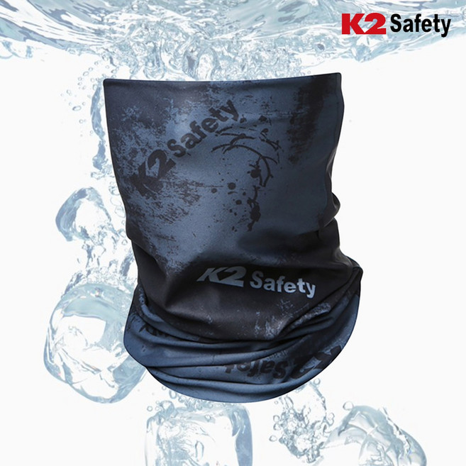 K2 쿨 멀티스카프 여름 넥워머 목토시 넥쿨러 스포츠, 블랙, 1개