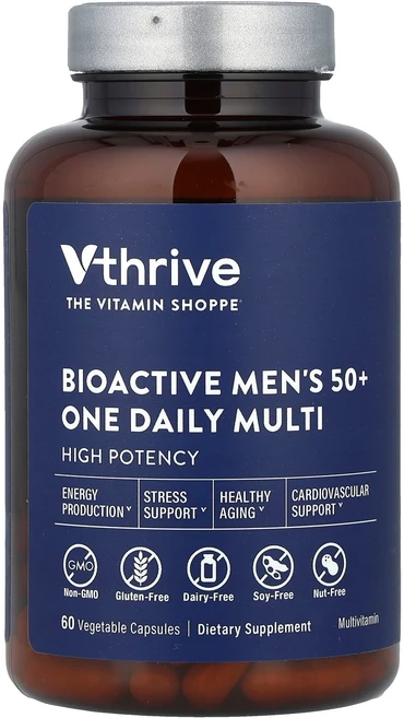 Vthrive 생체 활성 남성용 50+ 원 데일리 멀티 베지 캡슐 60정 Vthrive (브이쓰라이브), Vthrive, 생체 활성 남성용 원 데일리 멀티, 베, 1개 - 쿠팡