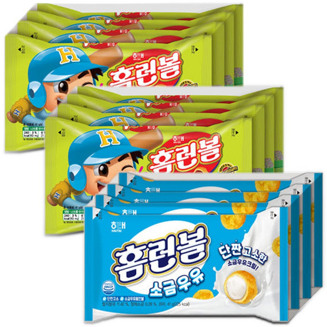 홈런볼 4번들 초코41gx8개+소금우유41gx4개