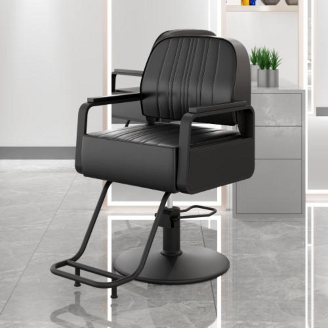 메이크업샵 의자 고급 파마 염색 인테리어, 2)스켈레톤 모델 블랙 워리어 블랙 티타늄 플레인, 공식 표준