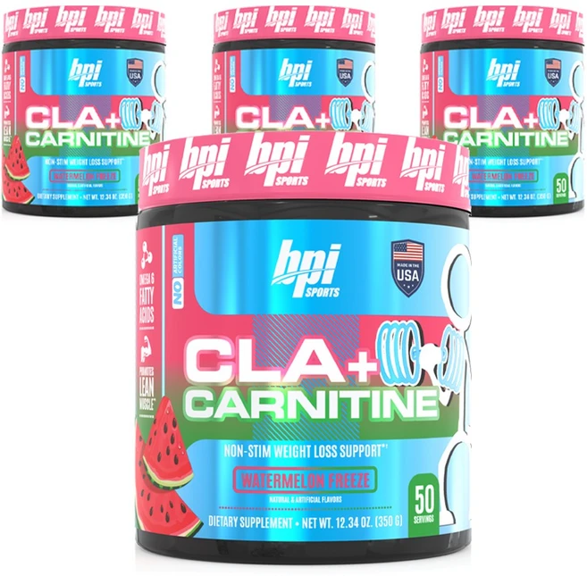 비피아이스포츠 CLA + 카르니틴 워터멜론 프리즈, 350g, 4개 - 쿠팡