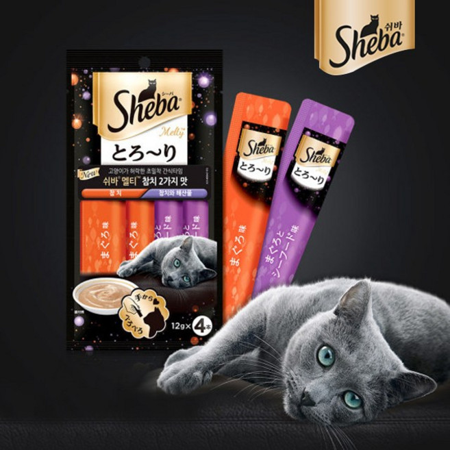 쉬바 츄르 대용량 멜티 파우치, 혼합맛(가다랑어/가다랑어와 연어), 12g, 12개