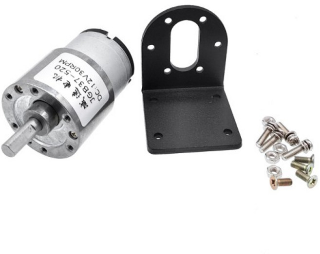 JGB37-520 하이 토크 기어 박스 전기 모터 알루미늄 합금 브래킷 포함 12V 24V 5 rpm 10 rpm 20 rpm 30 rpm 45 rpm 60 rpm 100 rpm, 1개, 13) 30RPM - 12V