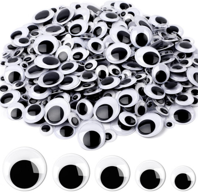 베러워커스 붙이는 입체 접착식 눈알 스티커, 2.5cm, 30개