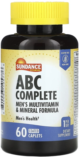 Sundance Vitamins BC Complete 남성용 종합비타민 및 미네랄 포뮬라 코팅 정제 60정, Sundance Vitamins BC Comple..., 1개 - 쿠팡