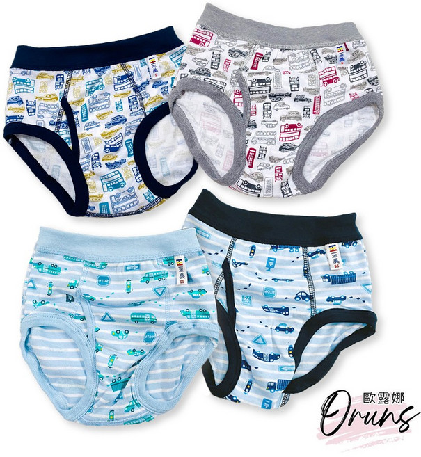 一王美 男童三角褲4件組 - 幼稚園兒童內褲