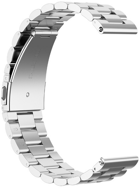 【三珠不鏽鋼】Garmin Venu 20MM 錶帶 彈弓扣 金屬替換錶環, 銀色, 1個