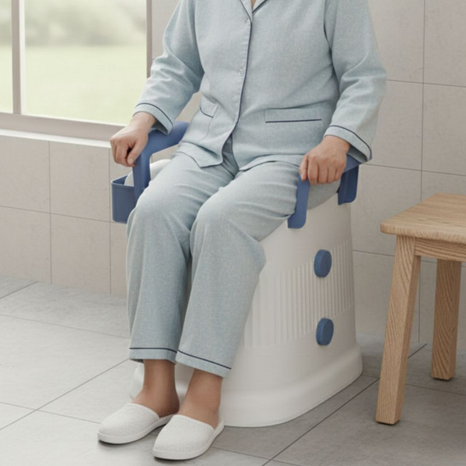 아모라스 성인 노인화장실 휴대용 이동식 변기, 혼합, 1개