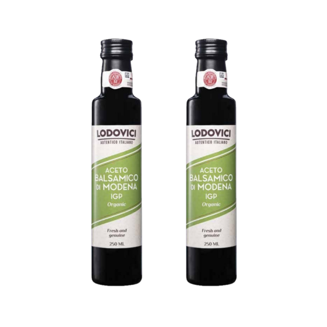 로도비치 이탈리아 저당도 글루텐프리 100% 유기농 발사믹 식초 - IGP 모데나, 2개, 250ml