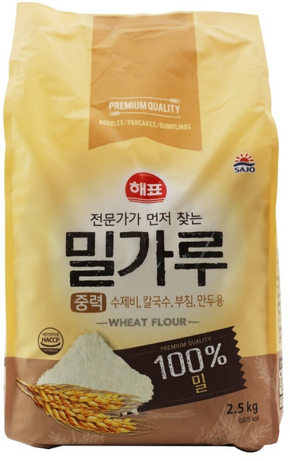 사조해표 중력 밀가루 2.5kg 1BOX(2.5kg X 6봉) / 동아원/, 6개