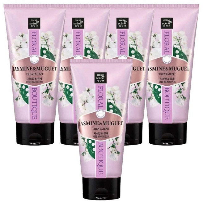 미쟝센 플로럴 부띠끄 퍼퓸 트리트먼트 쟈스민앤뮤게, 5개, 300ml
