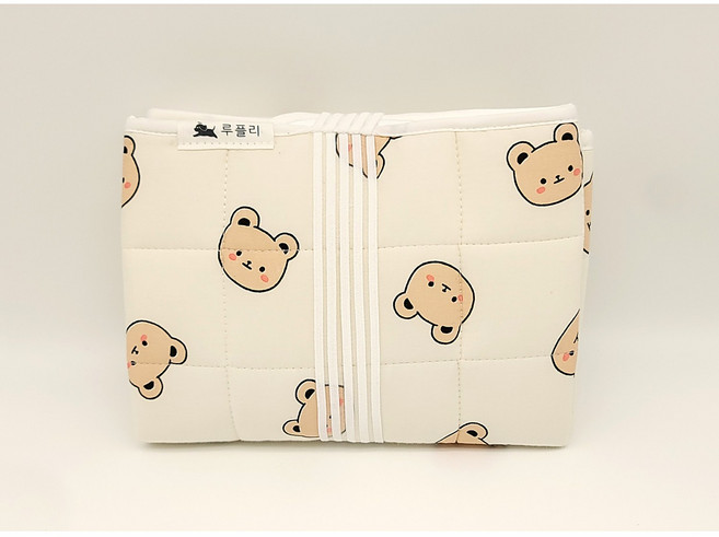 루플리 강아지산책 미끄럼방지 방수 야외 휴대용 매트 방석 스마일베어 밴딩형 단추형, 스마일베어-브라운, 밴딩형M(45x60)소형견용(7k미만), 1개