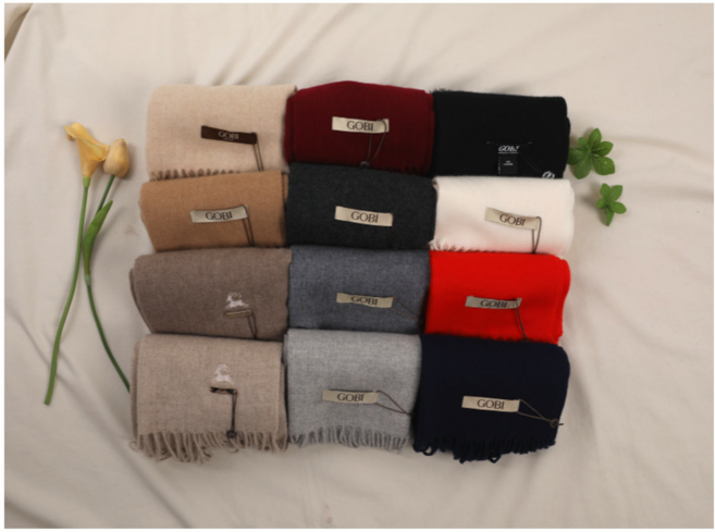몽골 고비 GOBI 캐시미어 100 머플러 오가닉 산양자수 목도리 설날 크리스마스 생일선물