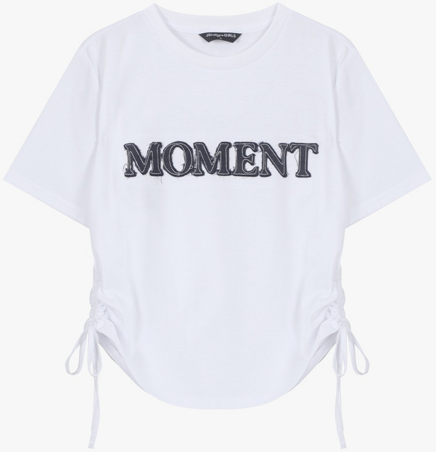 [더데이걸] 데님 패치 셔링 반팔티 TGRA25519