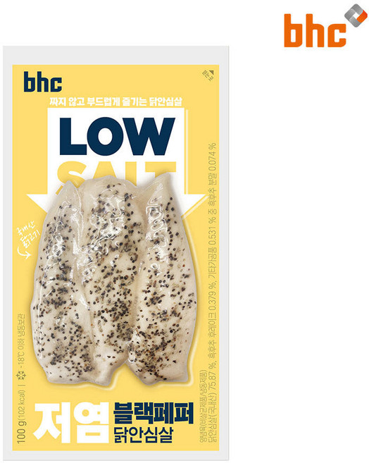 BHC 저염 블랙페퍼 닭안심살, 30개, 100g
