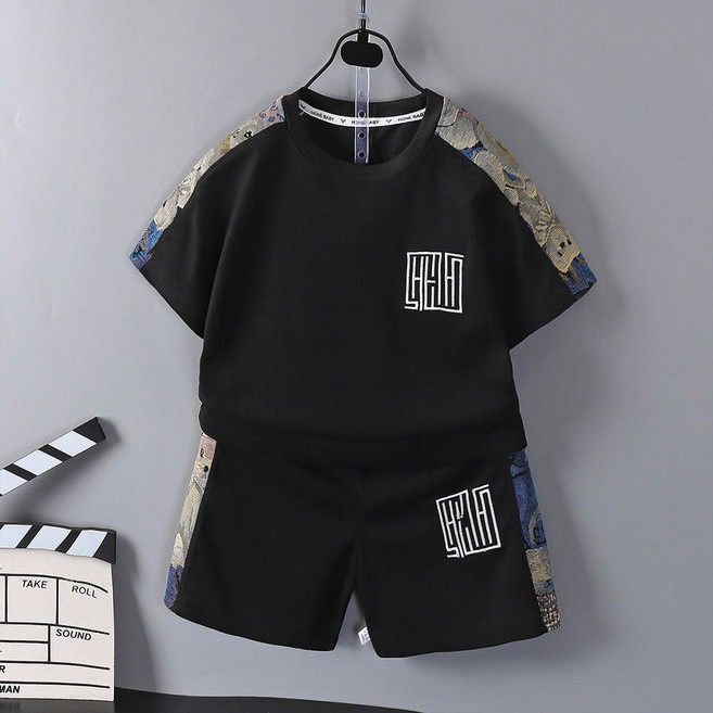 어린이 여름 상하복 라운드넥 편한 학생용 반팔 티셔츠 세트상품 유아세트 남아상의 초등상하복 남아상하복 여아상하복 주니어 상품