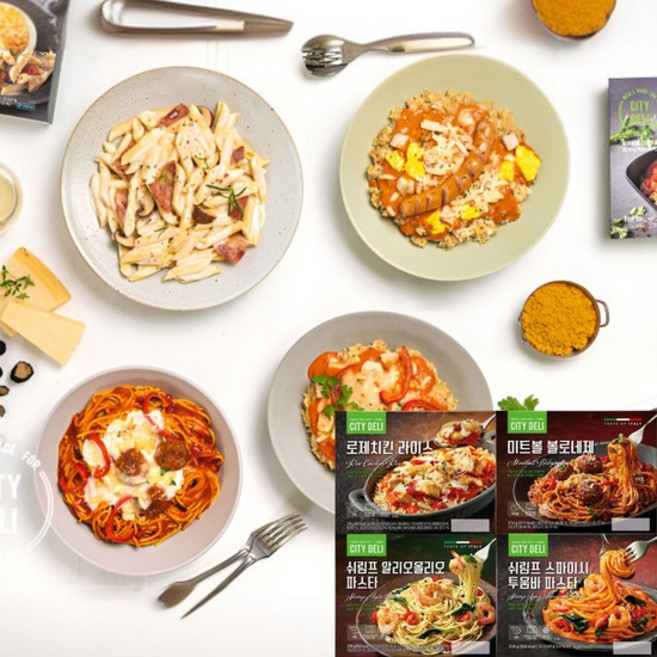 시티델리 미식 파스타&라이스 골라담기 4입, 쉬림프스파이시투움바 4입