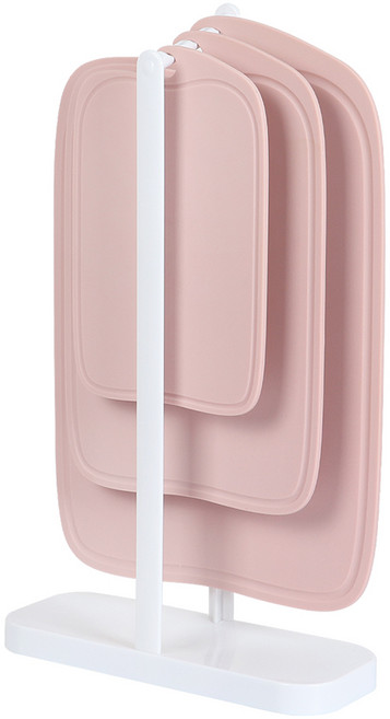 귀월미 걸이형 도마세트 위생 도마 3P TPU, 핑크 도마 3종 + 거치대, 1세트