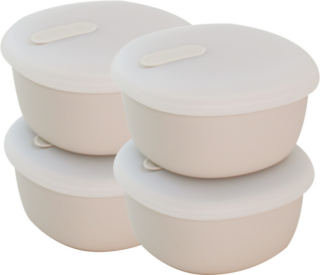 실리샵 국산 플래티넘 실리콘 스팀홀 밥팩 350ml, 4개, 밥팩 펄아이보리