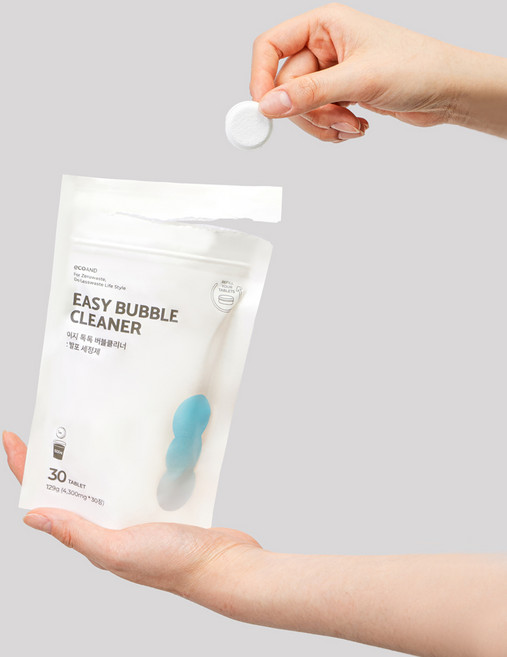 에코앤드 텀블러 과일 야채 유아용품 세척 이지톡톡 버블클리너 대용량 파우치 (30정), 1개