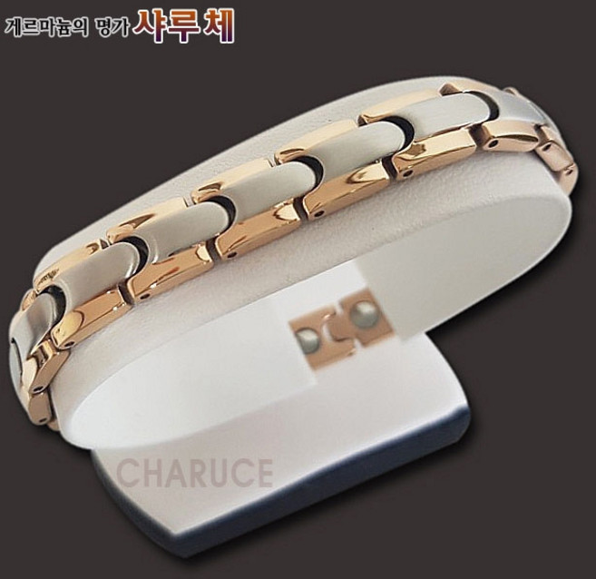 샤루체 게르마늄팔찌 건강팔찌 투톤정품 - 원석갯수17개, 1개