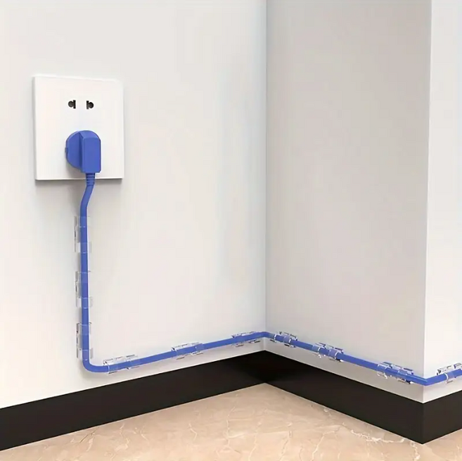 깔끔한 정리 케이블 선정리 클립 100P 세트, 투명, 100개