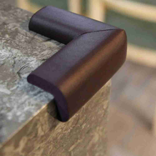 4P 쿠션 모서리보호대 모서리코너보호대, 중 - 브라운